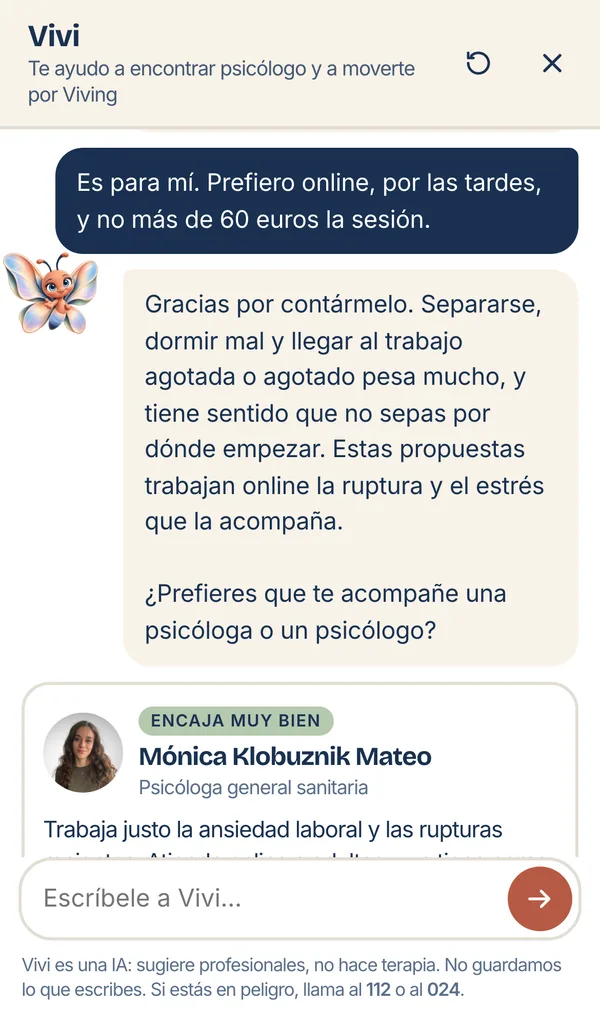 Vivi en el móvil: la conversación y la primera propuesta